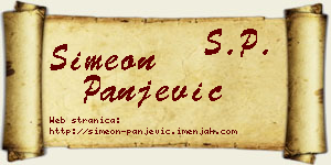 Simeon Panjević vizit kartica